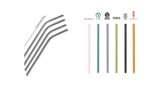 Aluminum and glass straws